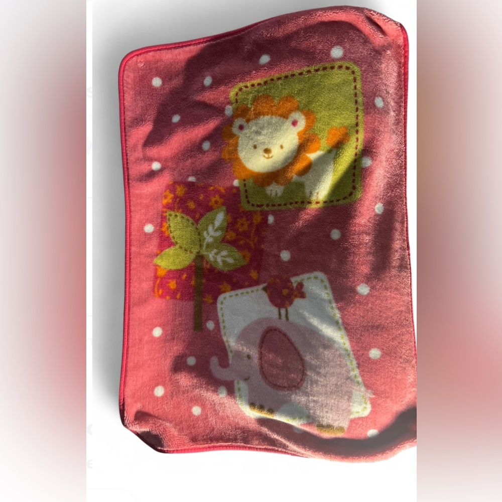 Cozy Kids Animal Blanket - Pink and Green